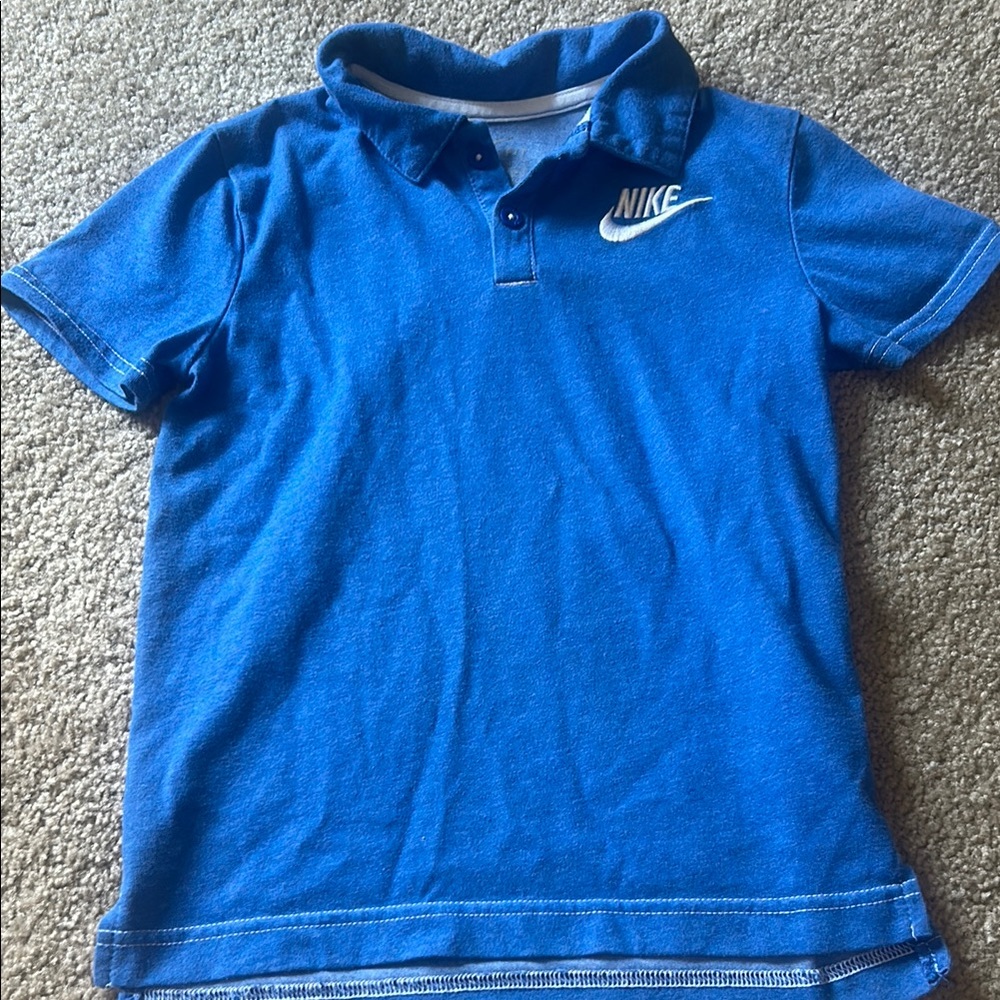 Boys Nike Blue Performance Polo Shirt